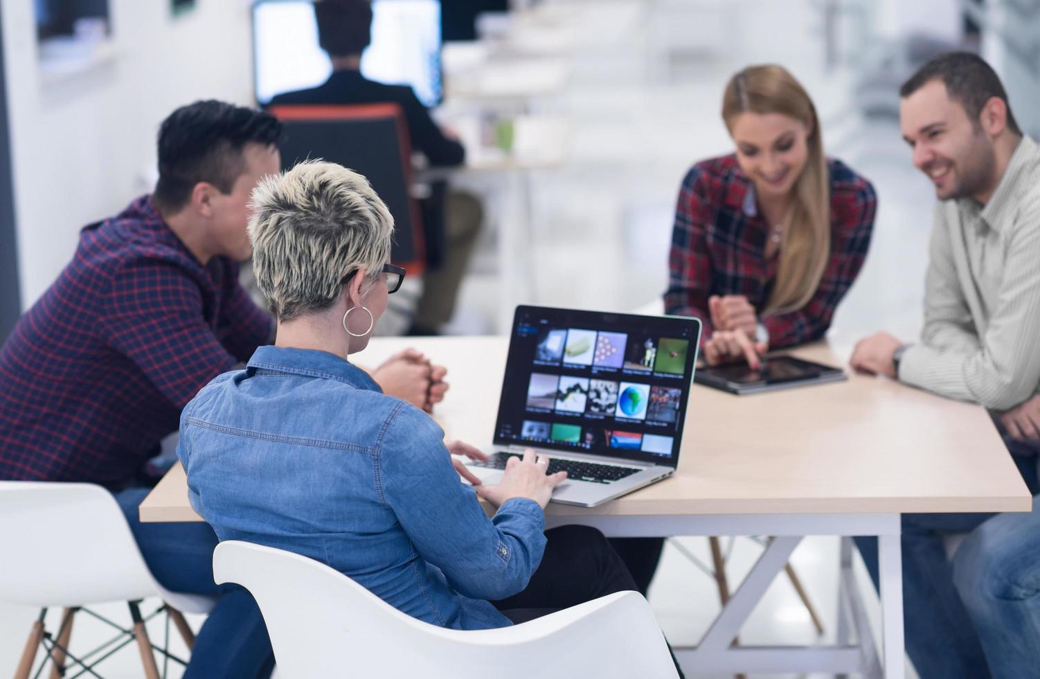 startup business team on meeting at modern office photo