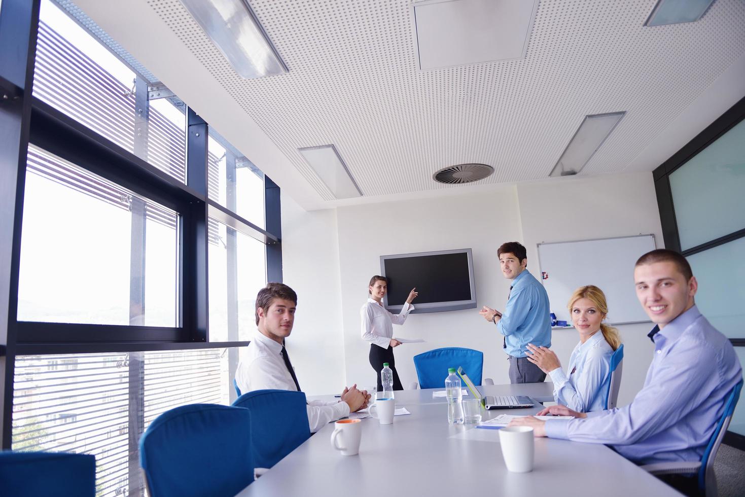 business people in a meeting at office photo