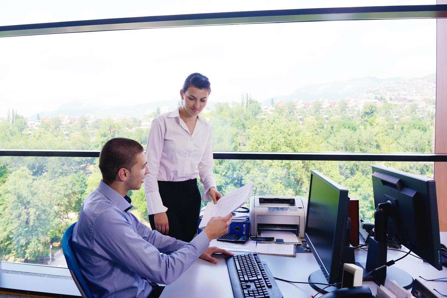 business people in a meeting at office photo