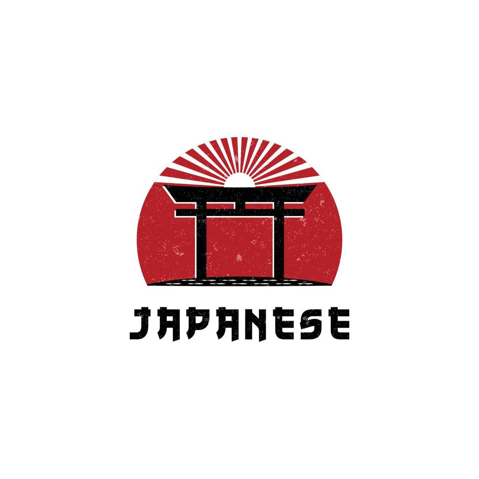 torii logo japanese culture symbol vector illustration design, tori logo design