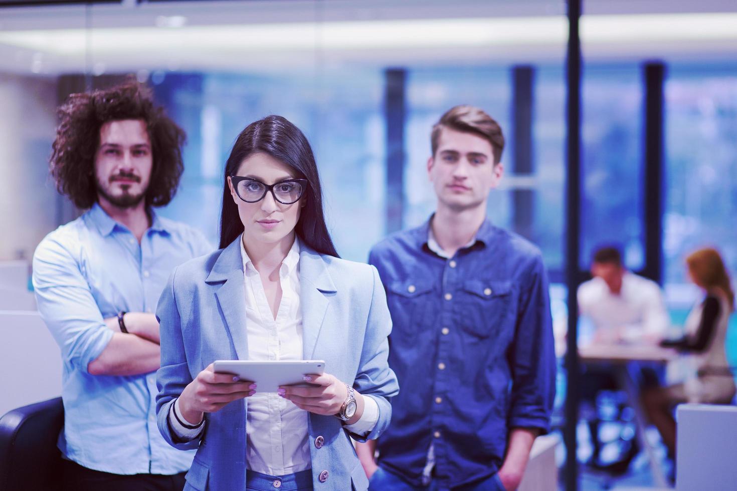 Portrait of a startup business team At A Meeting photo