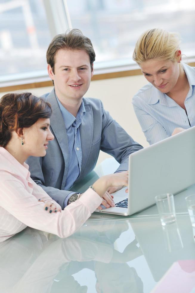 group of business people at meeting photo
