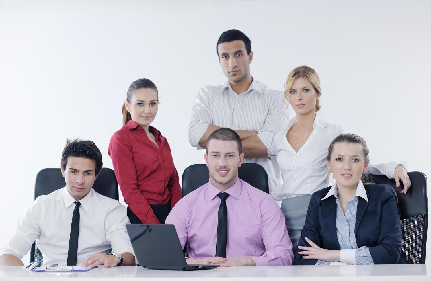 business people group on meeting photo
