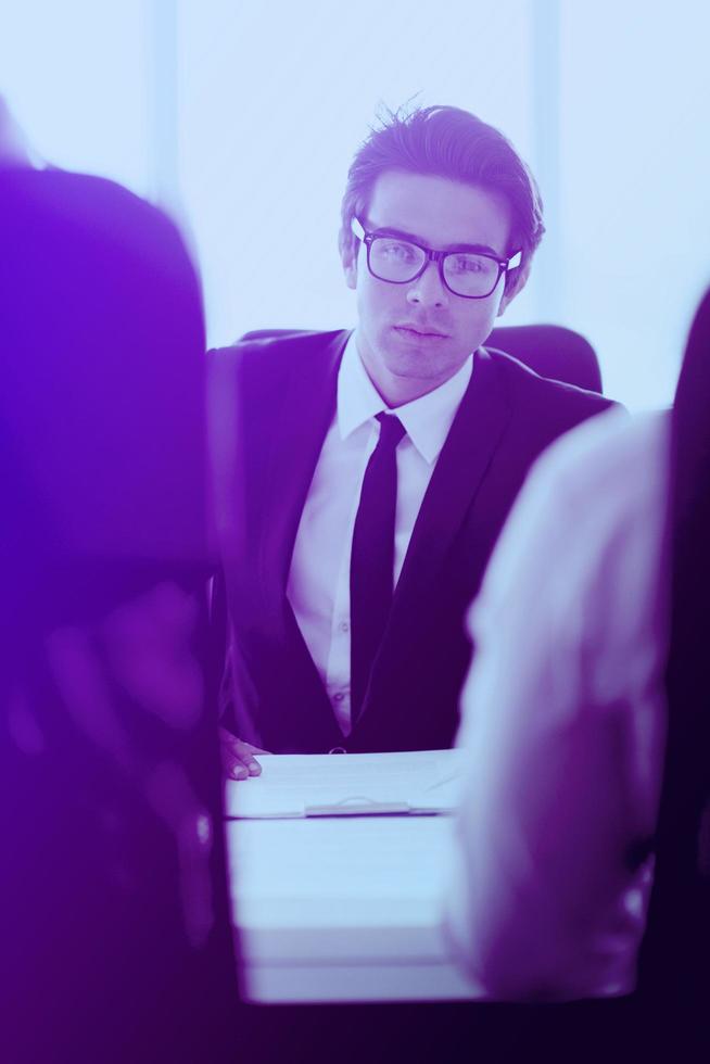 young business man at meeting photo