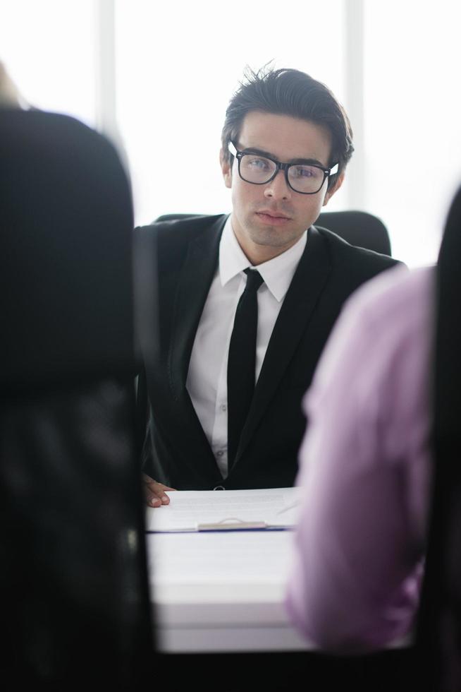 young business man at meeting photo