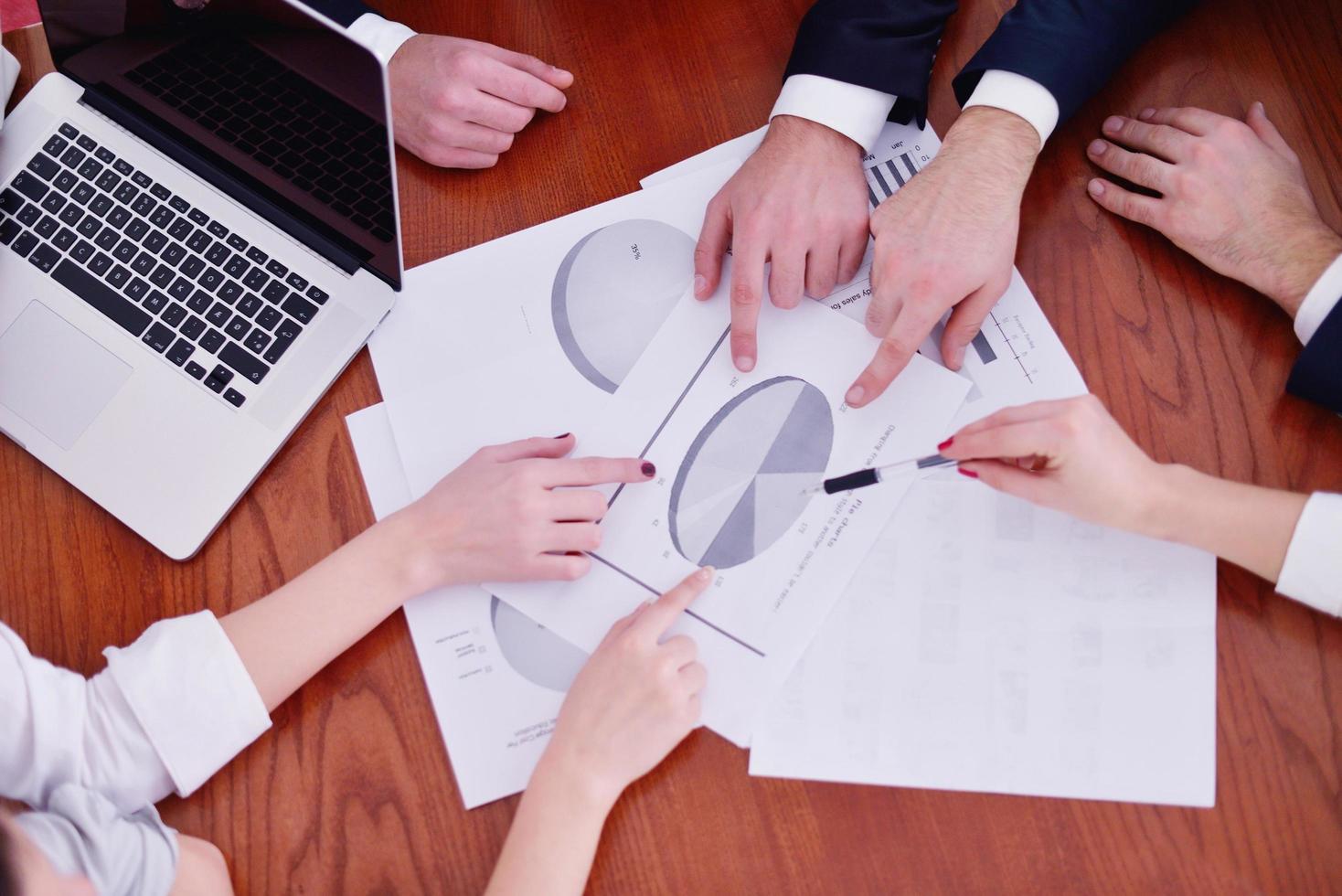 business people in a meeting at office photo