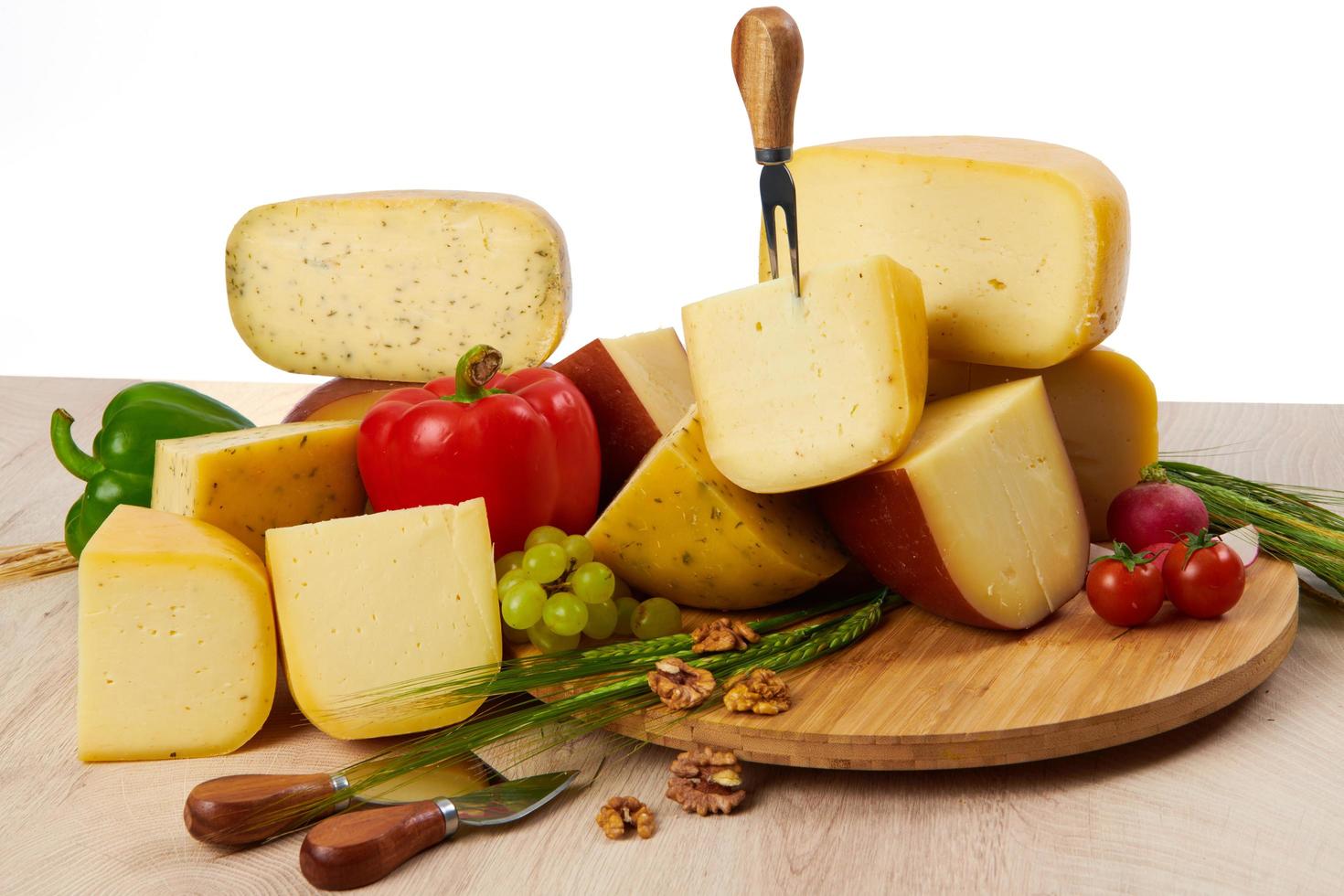 Organic produced Cheese assortment photo
