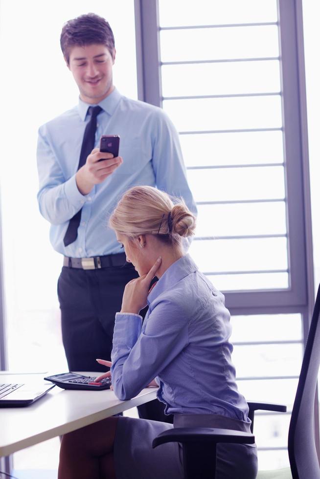 business people in a meeting at office photo