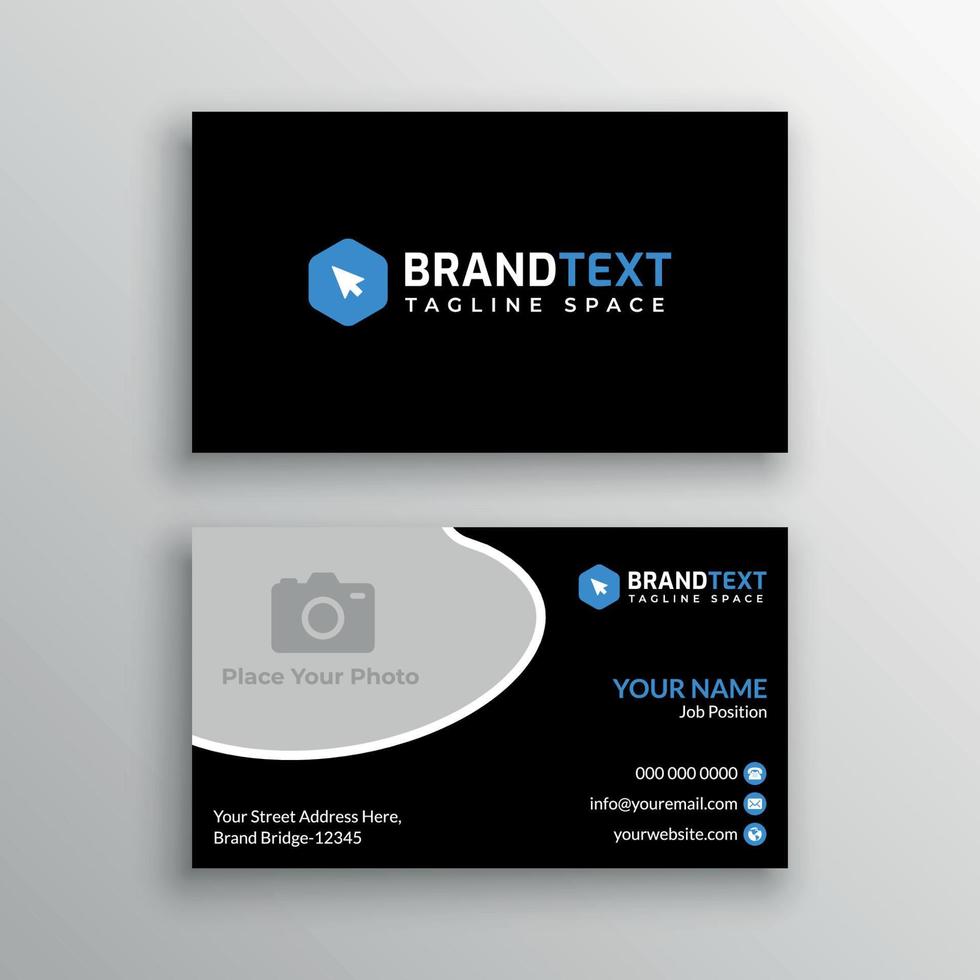 Business card template with photo vector