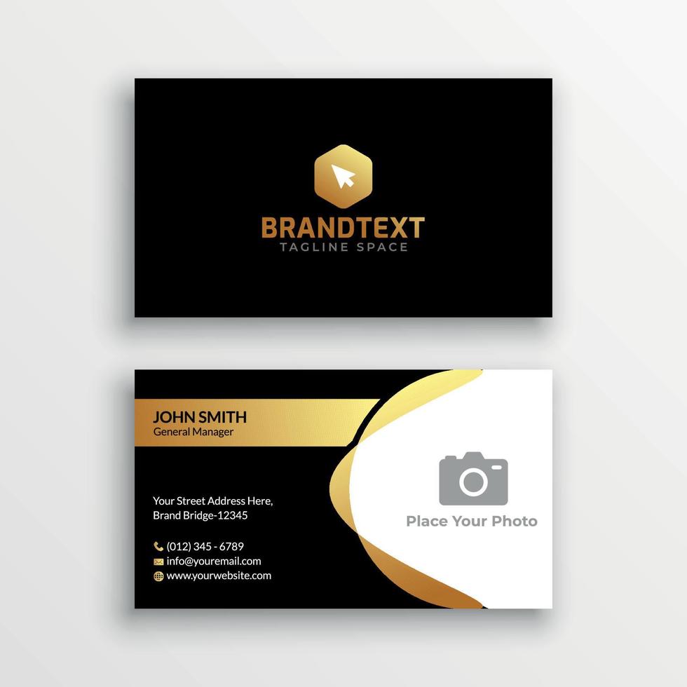 Business card template with photo vector