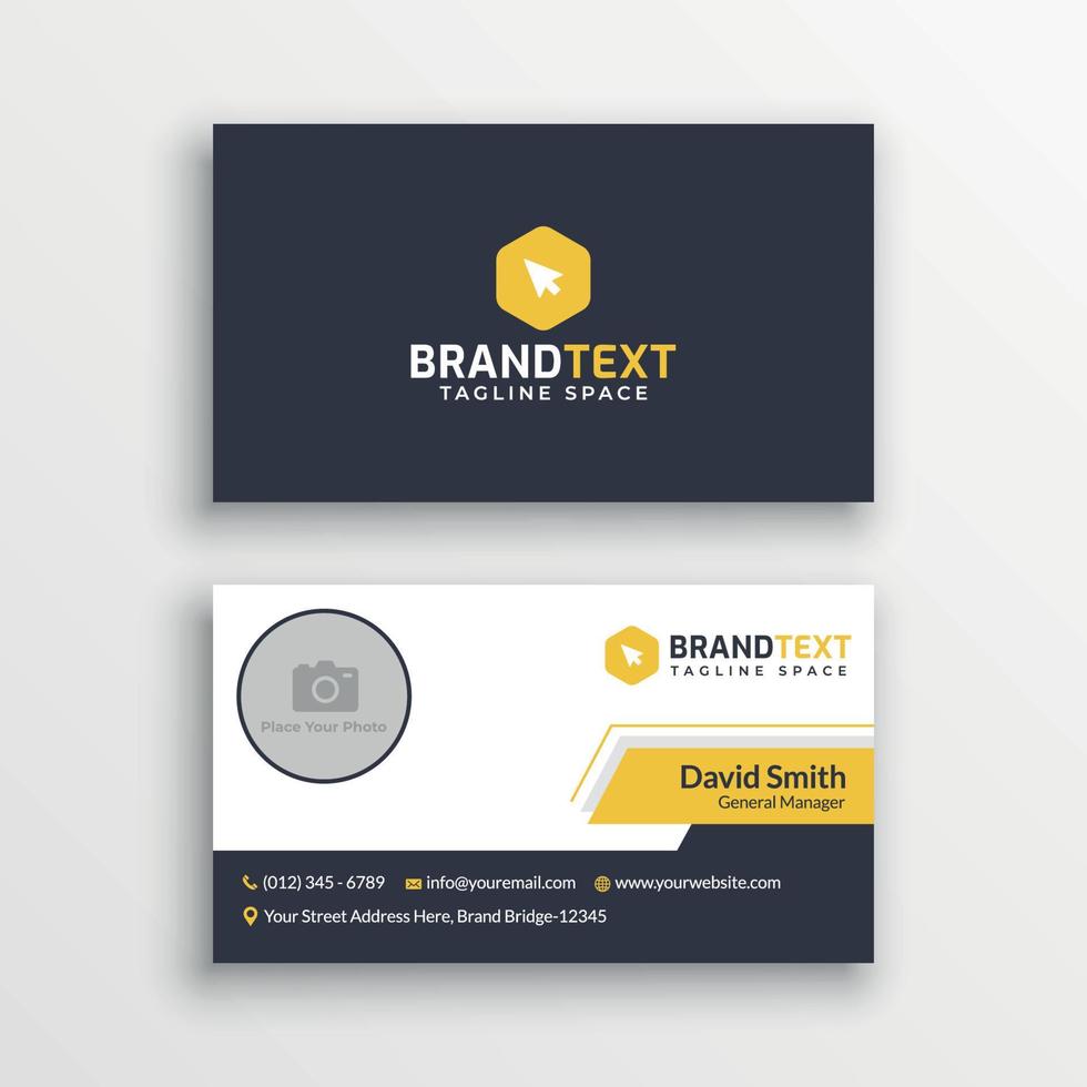 Business card template with photo vector