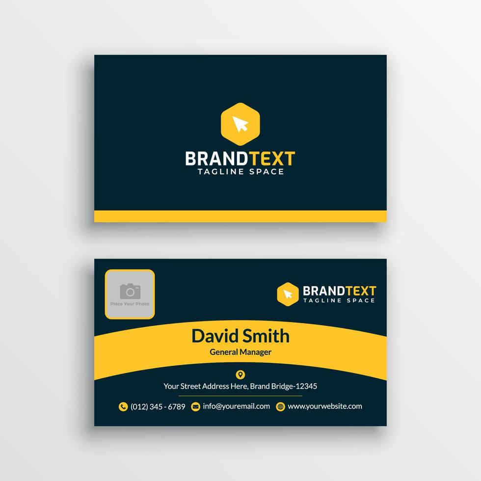 Business card template with photo vector