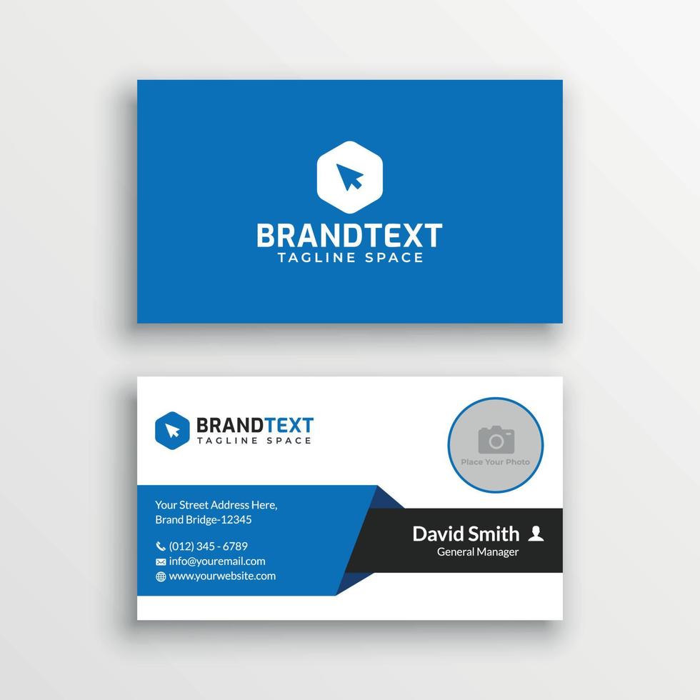 Business card template with photo vector