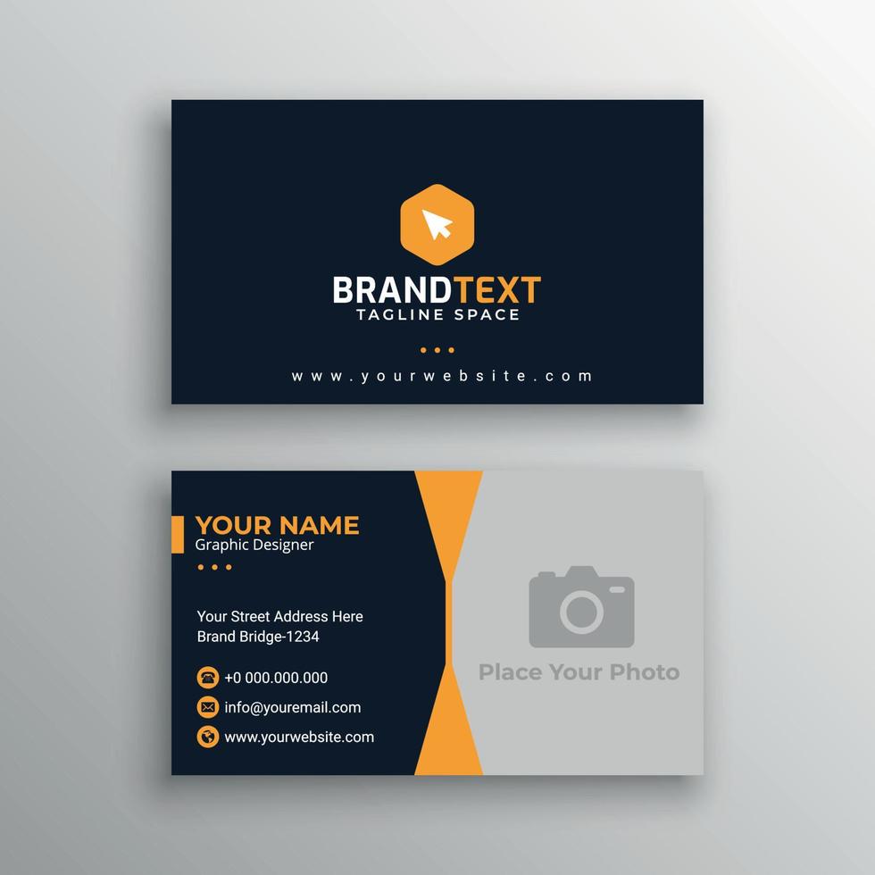 Business card template with photo vector