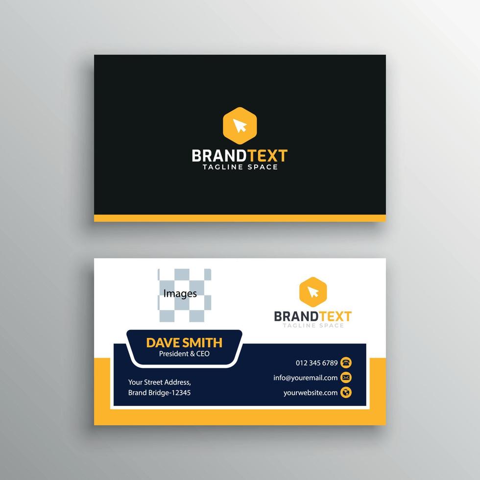 Business card template with photo vector