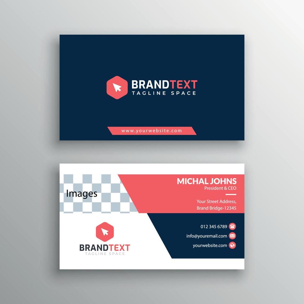 Business card template with photo vector