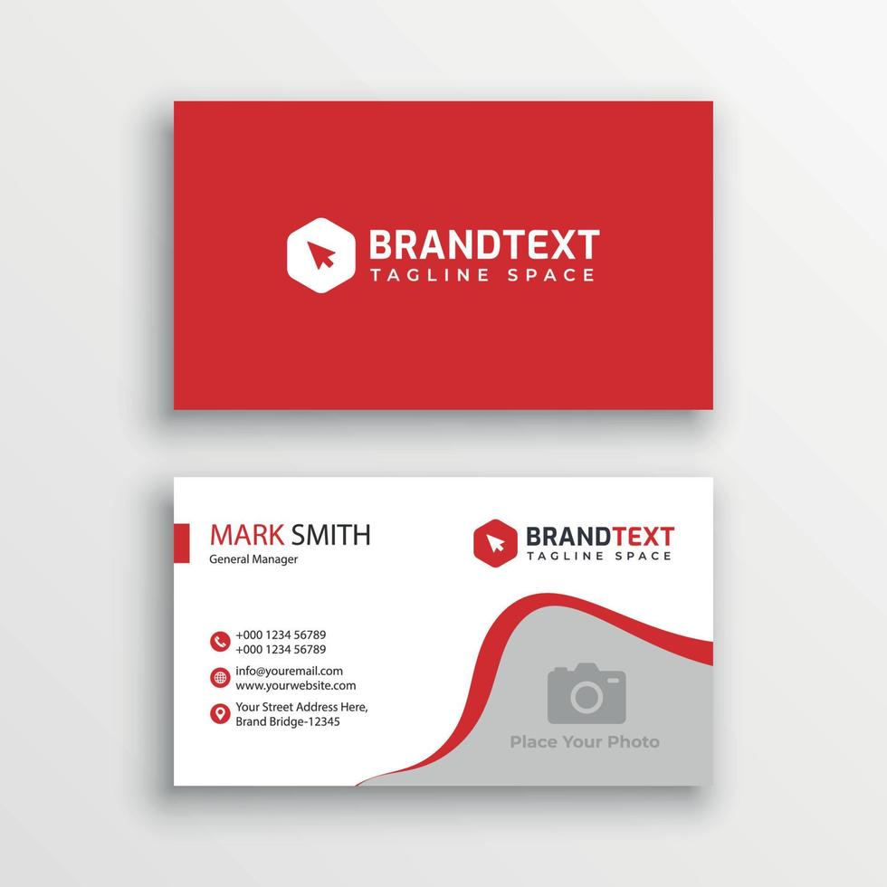 Business card template with photo vector