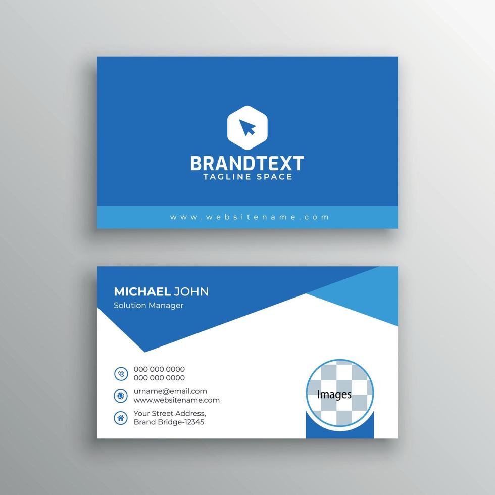 Business card template with photo vector