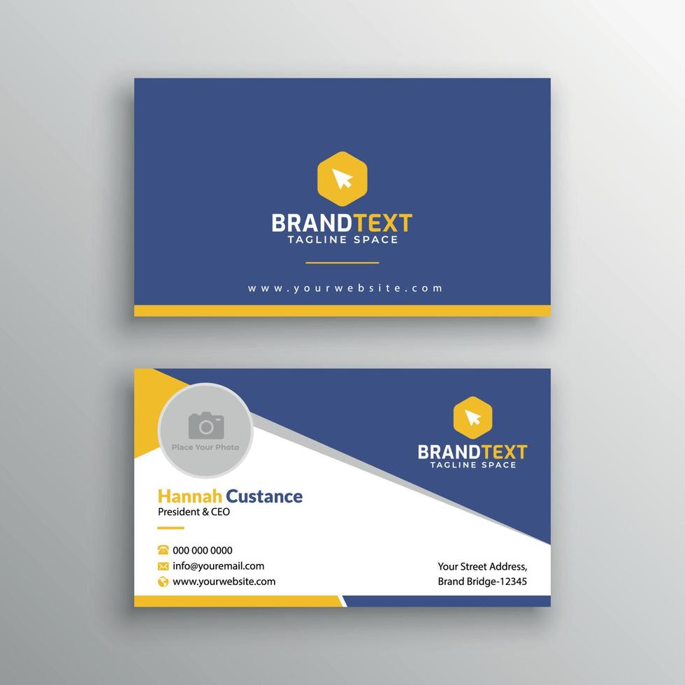 Business card template with photo vector