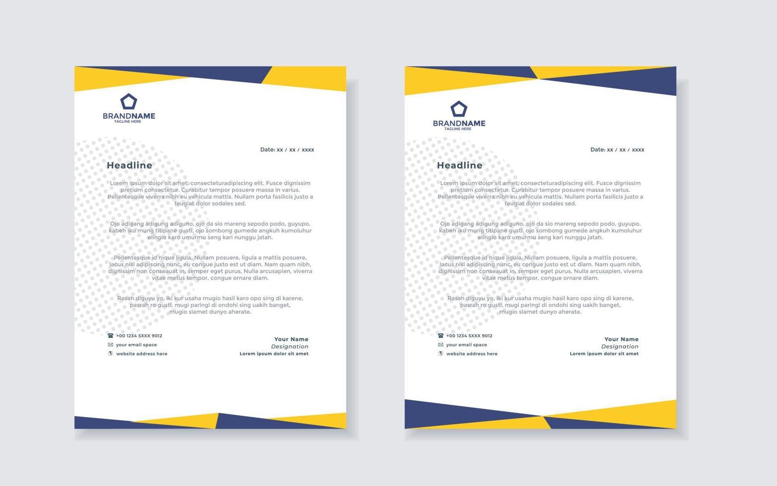 new modern elegant of letterhead template for stationary design vector