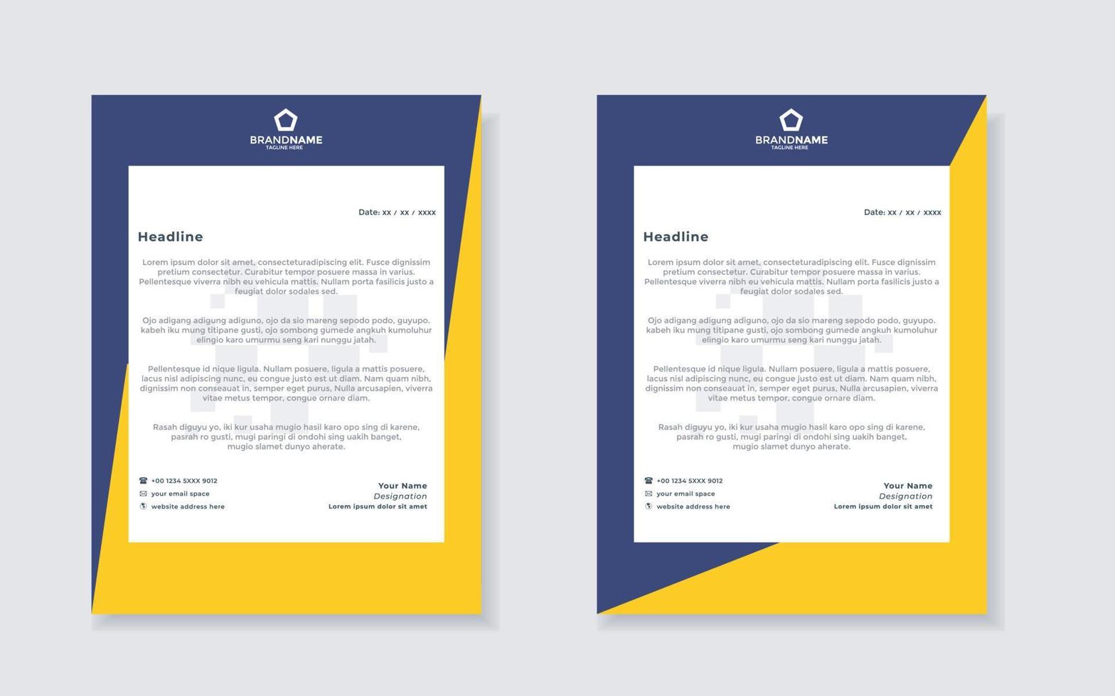 new modern elegant of letterhead template for stationary design vector