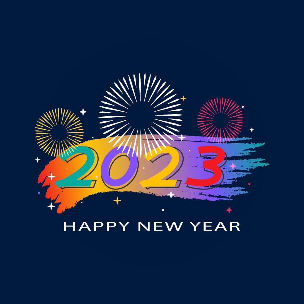 Happy new year abstract fullcolor vector