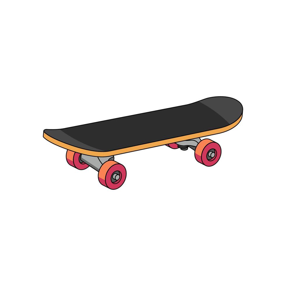 Skateboard vector isolated on white background