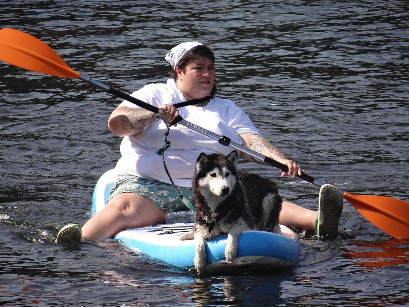 St Petersburg, Russia, 2022 - Seven's International SUP Festival brought six thousand people in one place and broke world record photo