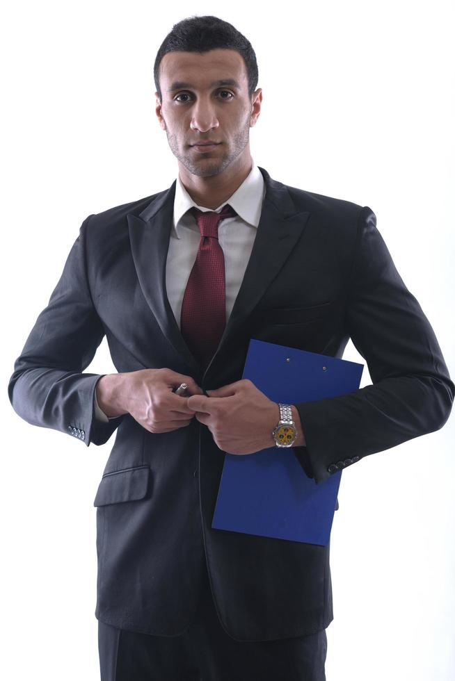 business man isolated over white background photo