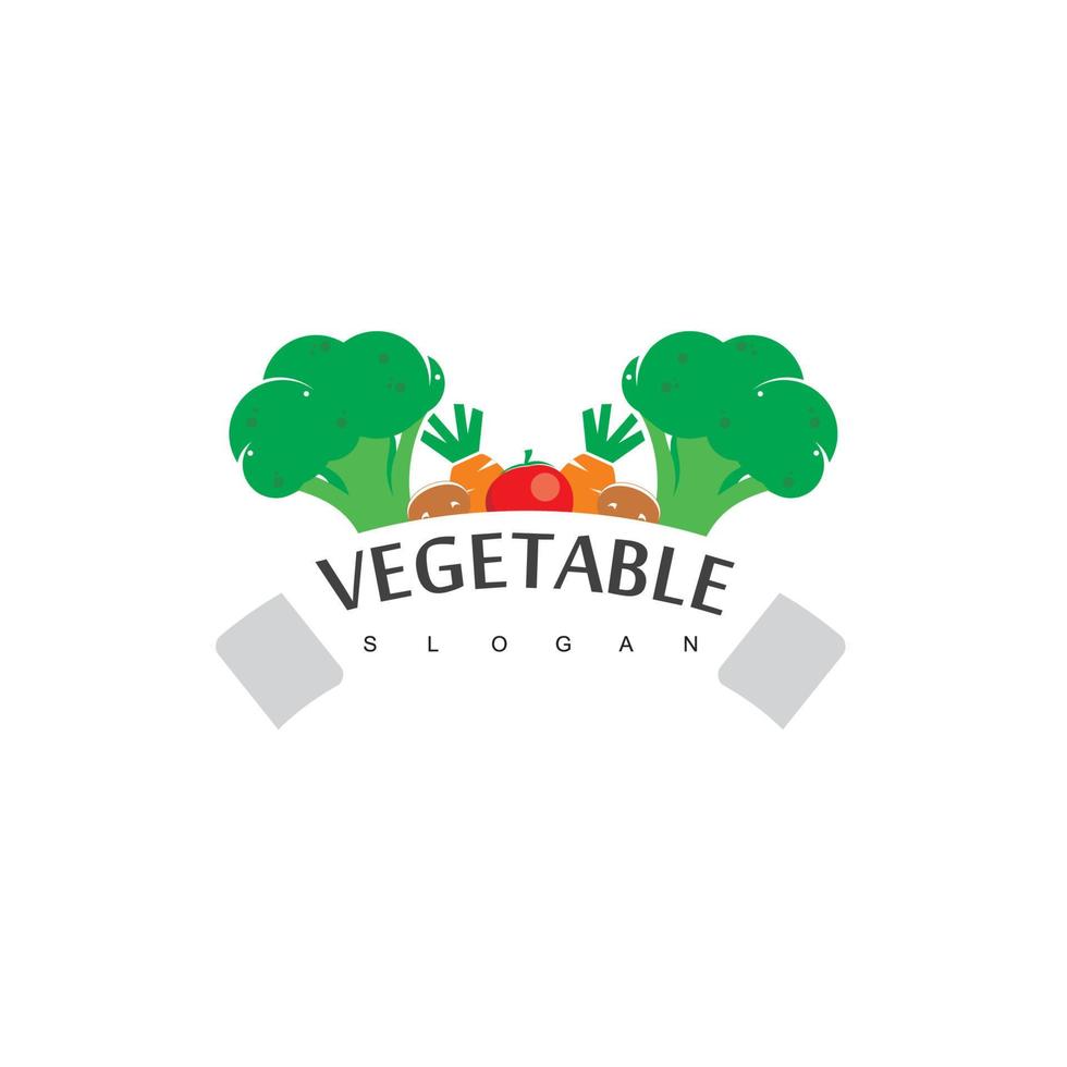 logotipo vegetal, vector de diseño de etiqueta vegana