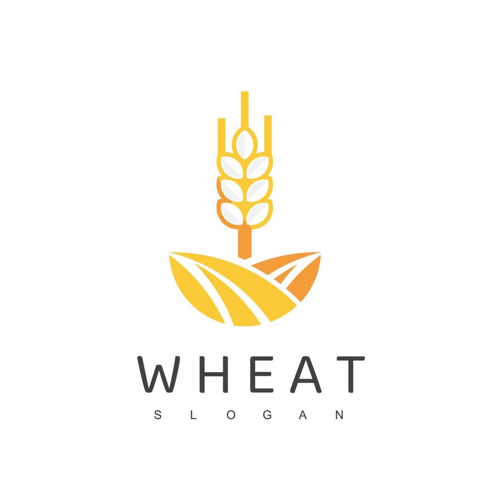 logotipo de trigo, símbolo de alimentos orgánicos vector