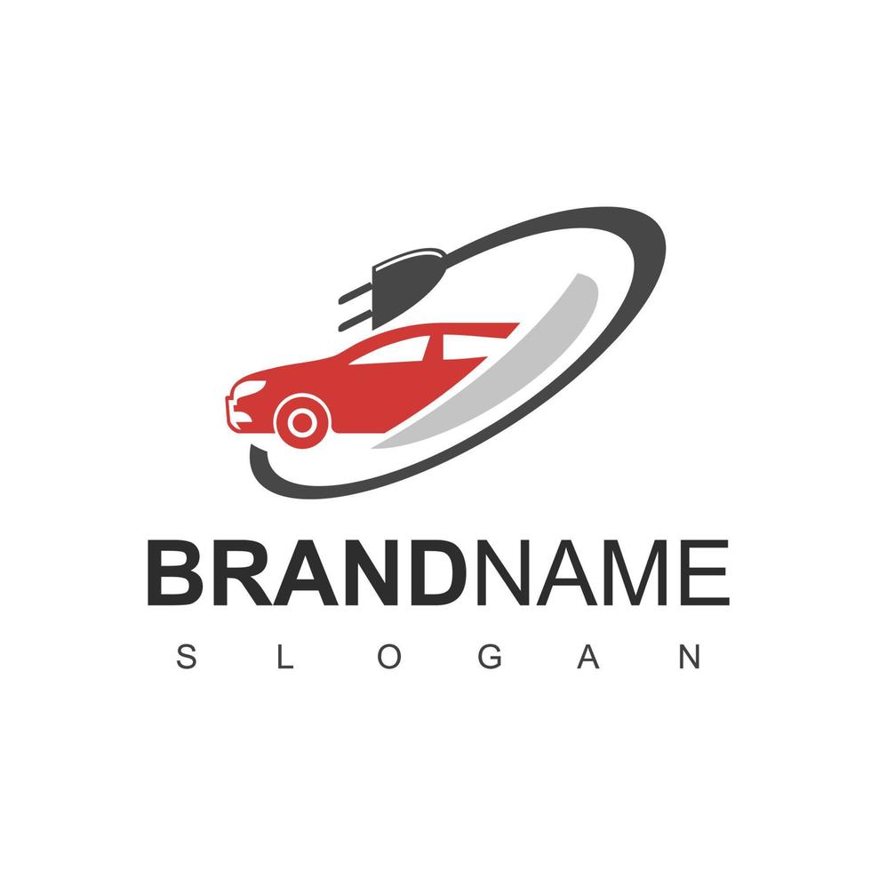 Electric Car Logo Design Template vector