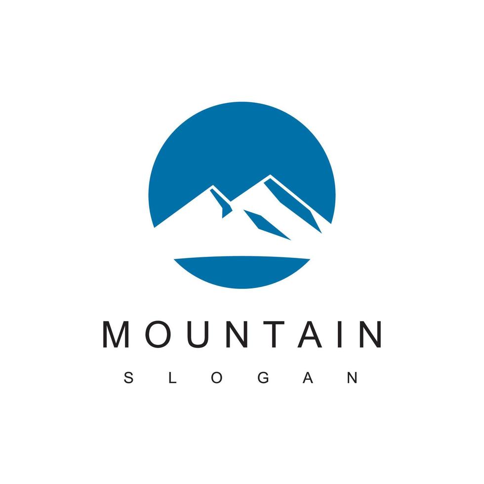 vector de diseño de logotipo retro de montaña