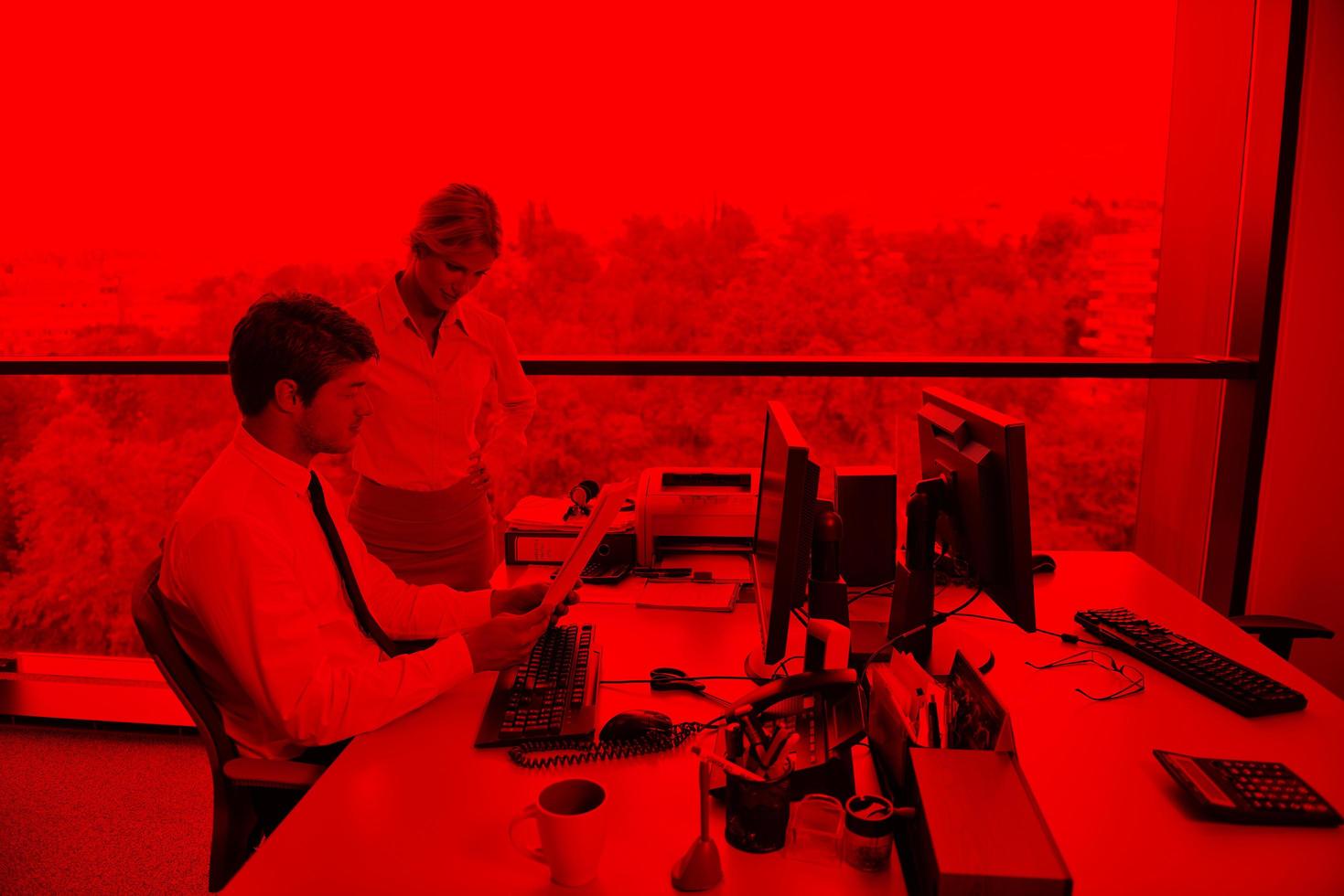 business people in a meeting at office photo