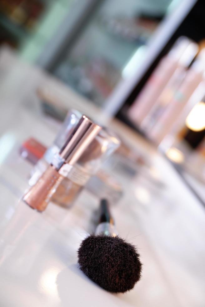 Cosmetics on table photo