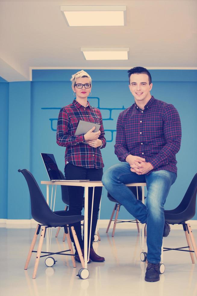 startup business team on meeting photo