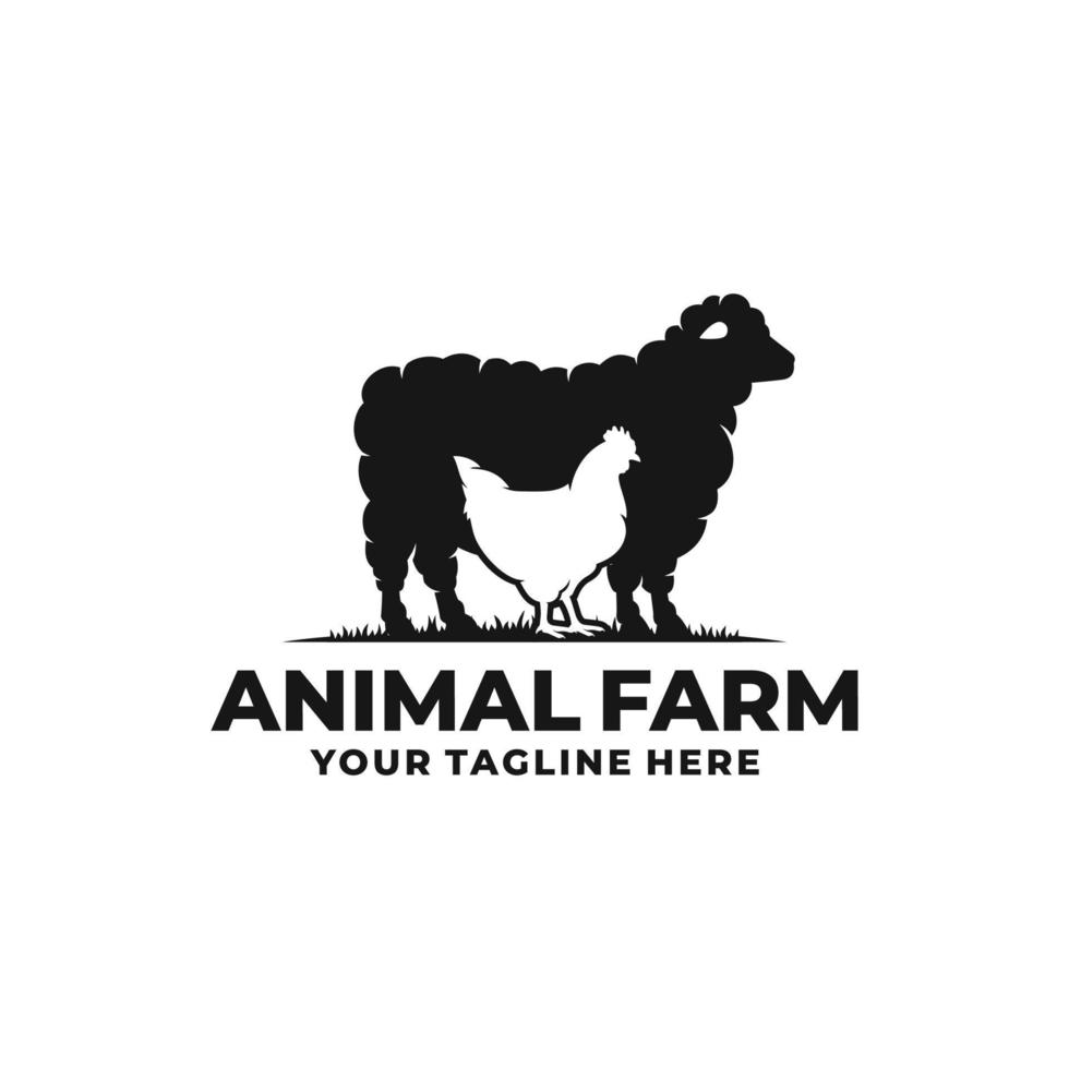 Farm animal logo vector