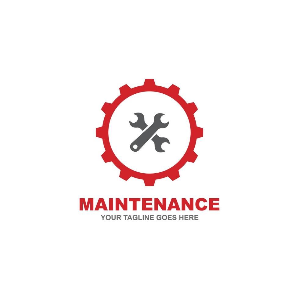 Maintenance simple flat logo vector