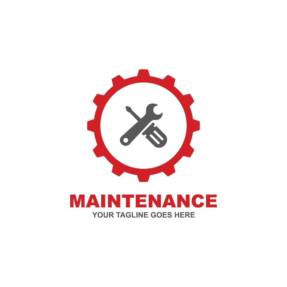 Maintenance simple flat logo vector