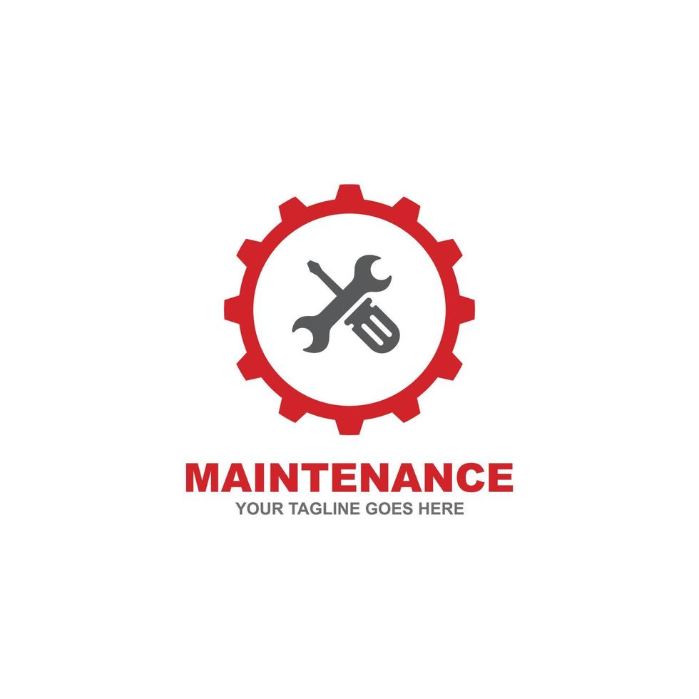 Maintenance simple flat logo vector