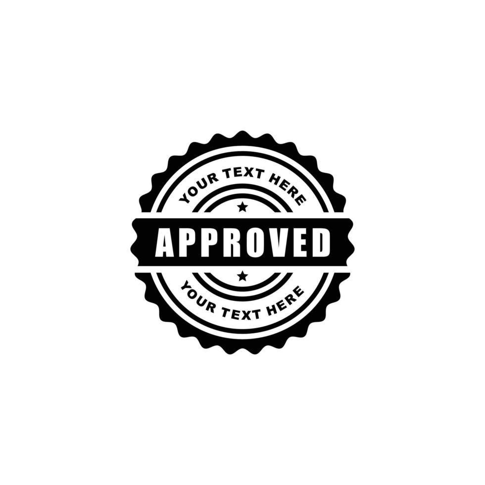 Approved grunge stamp seal icon vector illustration