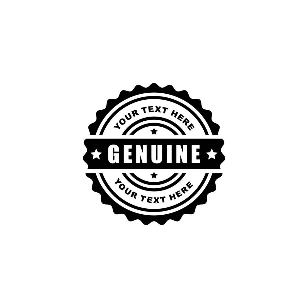 Genuine grunge stamp seal icon vector
