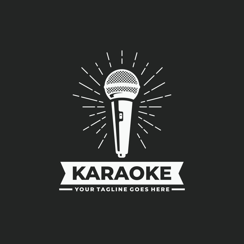 vector de diseño de logotipo de karaoke