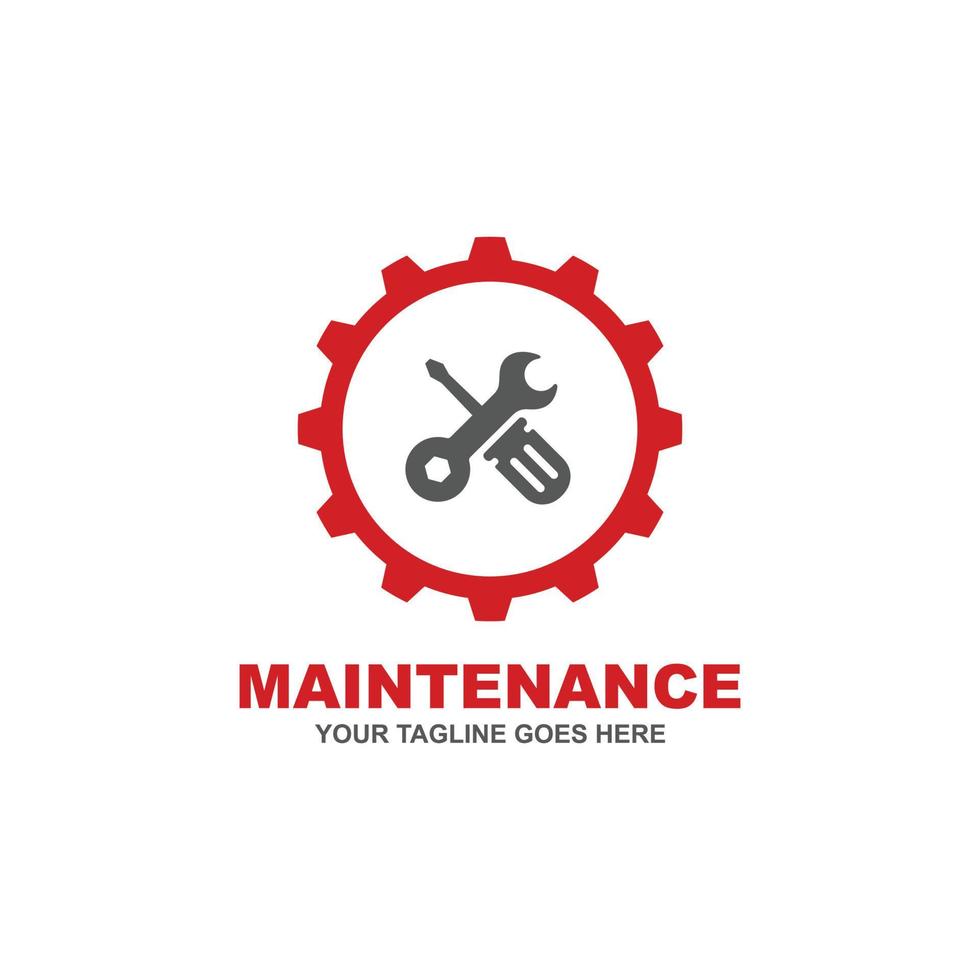 Maintenance simple flat logo vector