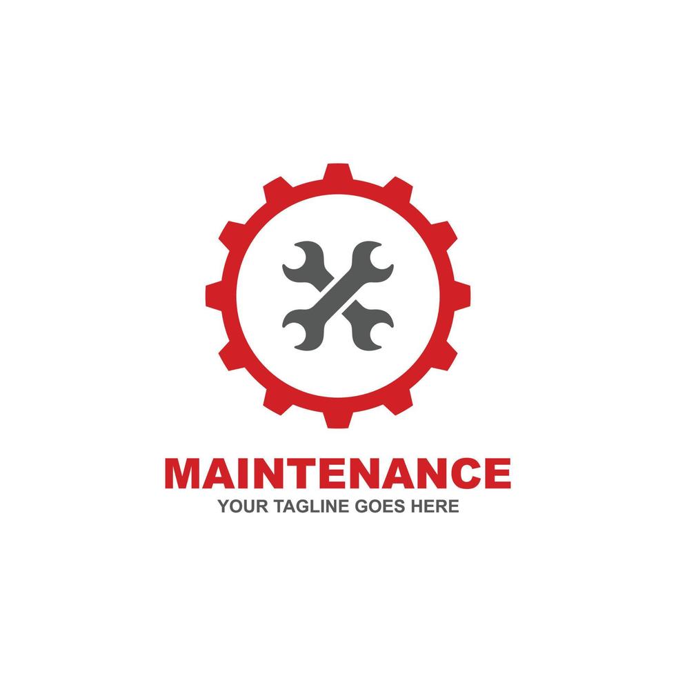 Maintenance simple flat logo vector