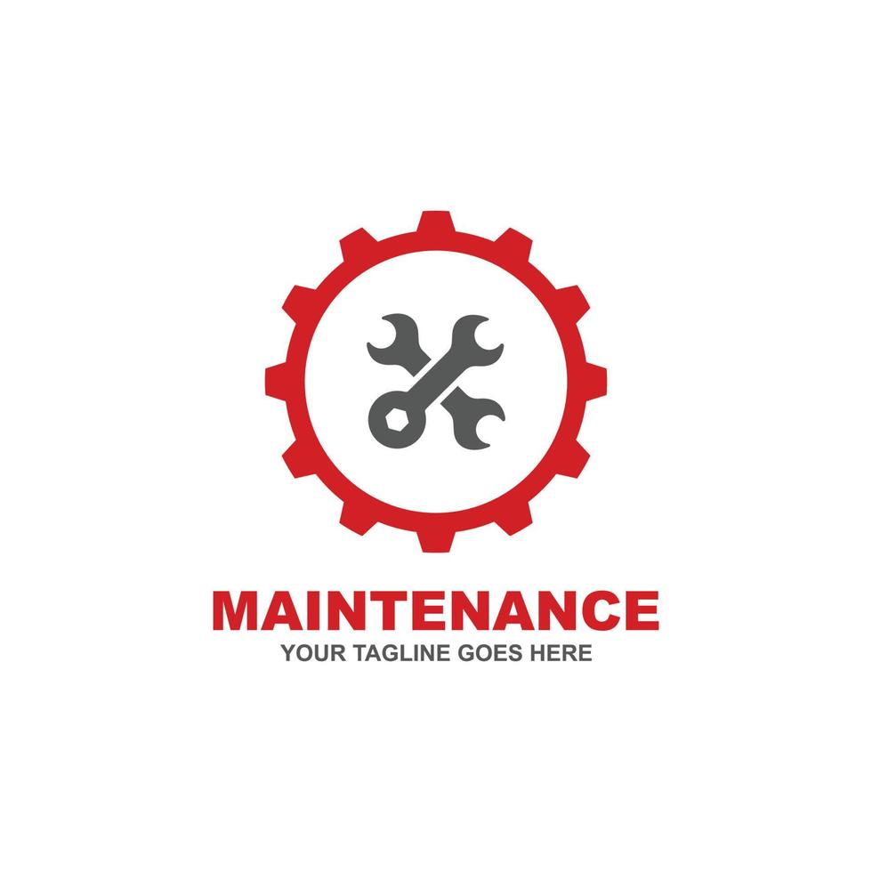 Maintenance simple flat logo vector