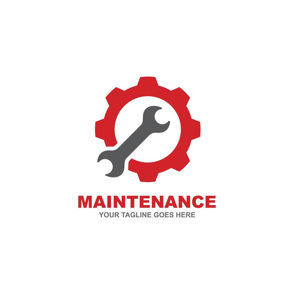 Maintenance simple flat logo vector