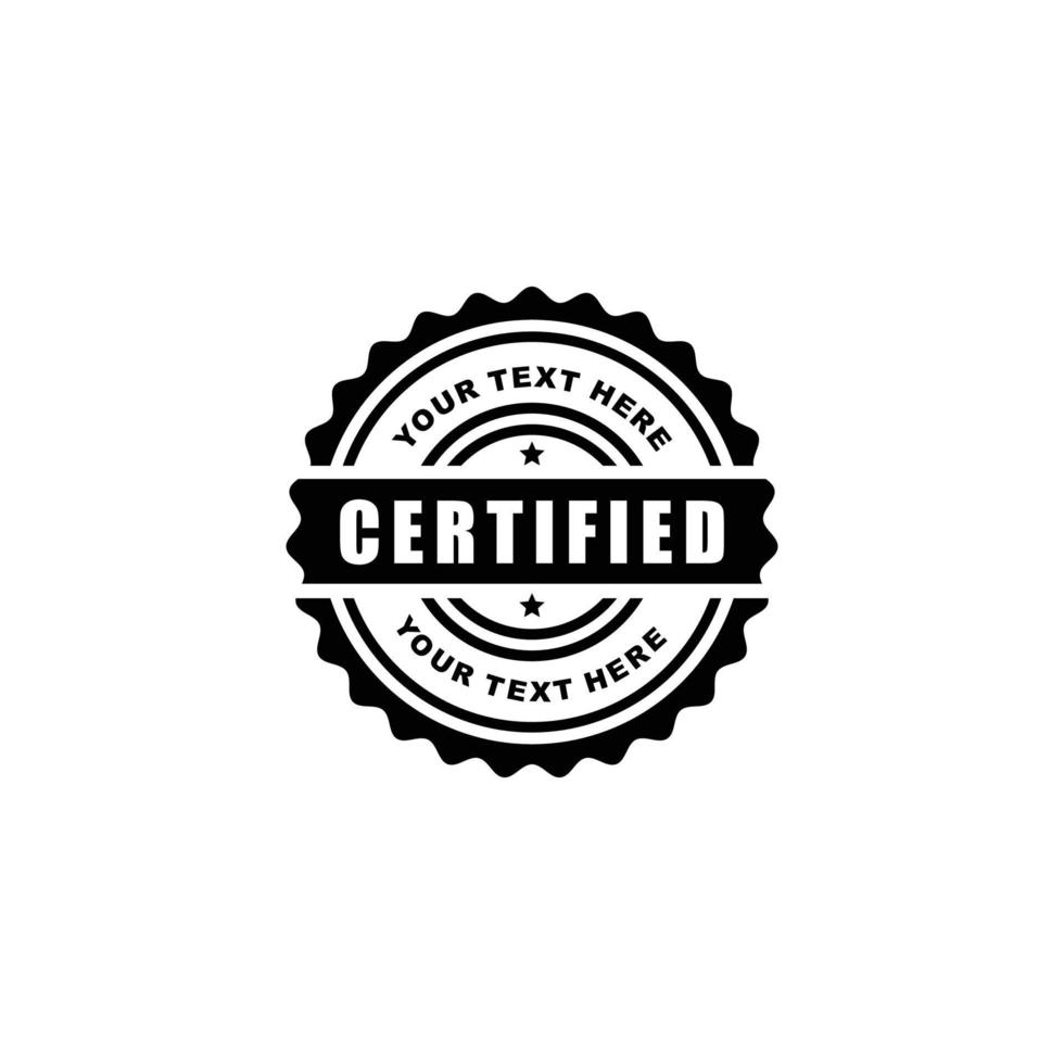 Certified grunge stamp seal icon vector