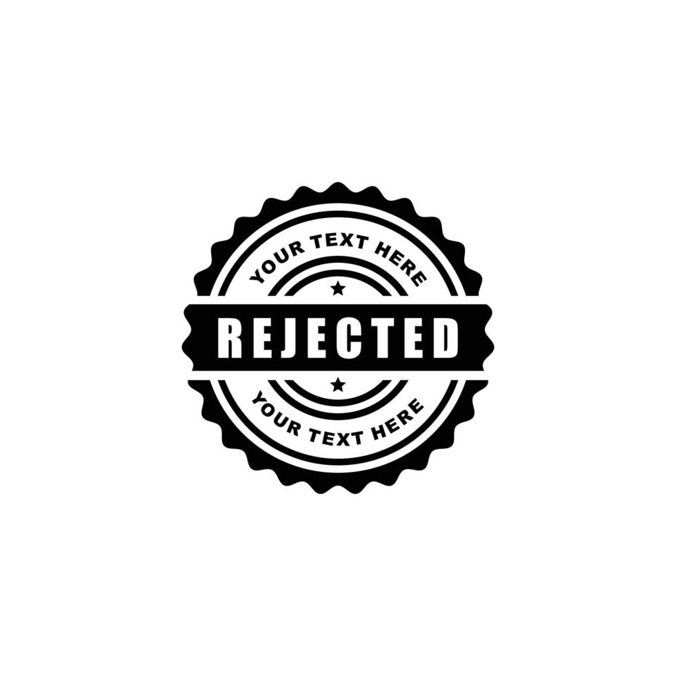 Rejected grunge stamp seal icon vector