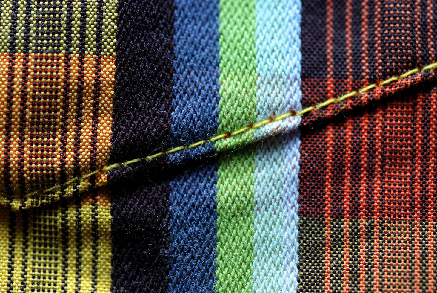 Colorful tablecloth view photo